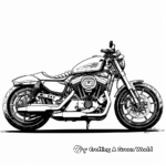 Dynamic Harley Davidson Sportster Coloring Pages 1