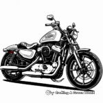 Dynamic Harley Davidson Sportster Coloring Pages 2