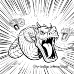 Dynamic Hydra Dragon in Combat Coloring Pages 2