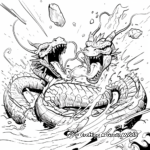 Dynamic Hydra Dragon in Combat Coloring Pages 3