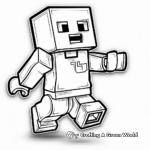 Dynamic Lego Minecraft Steve Coloring Pages 1