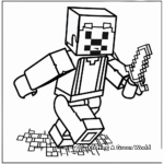Dynamic Lego Minecraft Steve Coloring Pages 4
