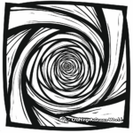 Dynamic Square Spiral Coloring Pages 2