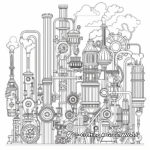 Dynamic Steampunk Inventions Coloring Pages 3