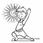 Dynamic Sun Salutation Yoga Coloring Pages 3