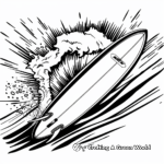 Dynamic Thruster Surfboard Coloring Pages 2