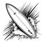 Dynamic Thruster Surfboard Coloring Pages 3