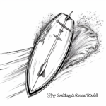 Dynamic Thruster Surfboard Coloring Pages 4