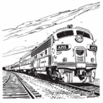 Early Years of Amtrak: Vintage Train Coloring Pages 1