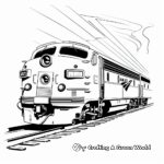 Early Years of Amtrak: Vintage Train Coloring Pages 2