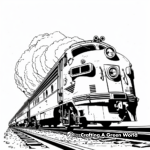 Early Years of Amtrak: Vintage Train Coloring Pages 3
