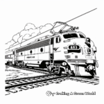 Early Years of Amtrak: Vintage Train Coloring Pages 4
