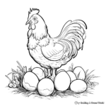 Easter Egg Laying Hen Coloring Pages 1