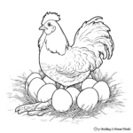 Easter Egg Laying Hen Coloring Pages 3