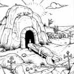 Easter Theme Empty Tomb Coloring Pages 4
