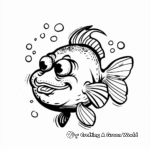 Easy Blobfish Coloring Pages for Kids 2