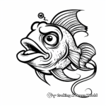Easy Blobfish Coloring Pages for Kids 4