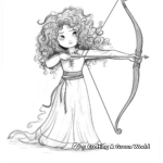Easy Children's Coloring Pages of Merida 2