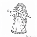 Easy Children's Coloring Pages of Merida 4