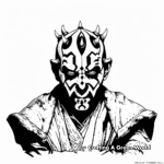 Easy Darth Maul Coloring Pages for Small Children 2