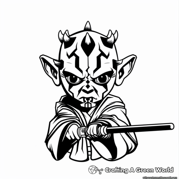 Darth Maul Coloring Pages - Free &amp; Printable!