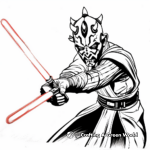 Easy Darth Maul Coloring Pages for Small Children 4
