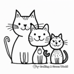 Easy Kitten Coloring Pages for Kids 1