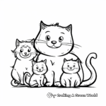 Easy Kitten Coloring Pages for Kids 2
