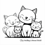 Easy Kitten Coloring Pages for Kids 4