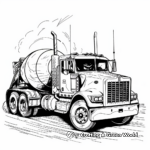 Easy Simple Cement Truck Coloring Pages 1