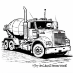Easy Simple Cement Truck Coloring Pages 3