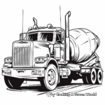 Easy Simple Cement Truck Coloring Pages 4