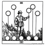 Easy Tarot Card Coloring Pages for Children 2