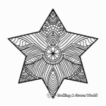 Easy-to-Color Star Shaped Geometric Mandala Pages 4