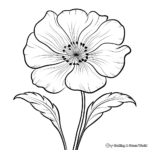 Edgy Poppy Flower Coloring Pages 2