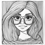 Edgy Square Glasses Coloring Pages 1