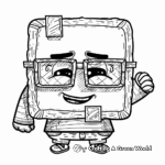 Edgy Square Glasses Coloring Pages 2