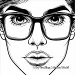 Edgy Square Glasses Coloring Pages 3