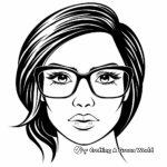 Edgy Square Glasses Coloring Pages 4