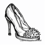 Edgy Studs and Spikes High Heel Coloring Pages 4