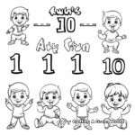 Educational Numbers 1-10 Coloring Pages for Preschoolers 2