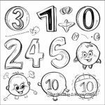 Educational Numbers 1-10 Coloring Pages for Preschoolers 3