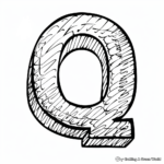 Educational Phonics: Letter Q and Words Coloring Pages 3