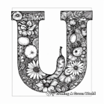 Educationally Themed U Coloring Pages 3