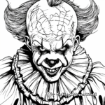 Eerie Mime Clown Coloring Pages 1