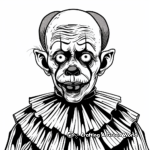 Eerie Mime Clown Coloring Pages 2