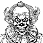 Eerie Mime Clown Coloring Pages 4