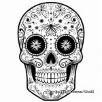 Eerie Sugar Skull Coloring Pages 1