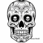 Eerie Sugar Skull Coloring Pages 2