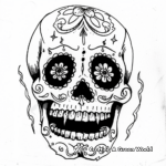 Eerie Sugar Skull Coloring Pages 4
